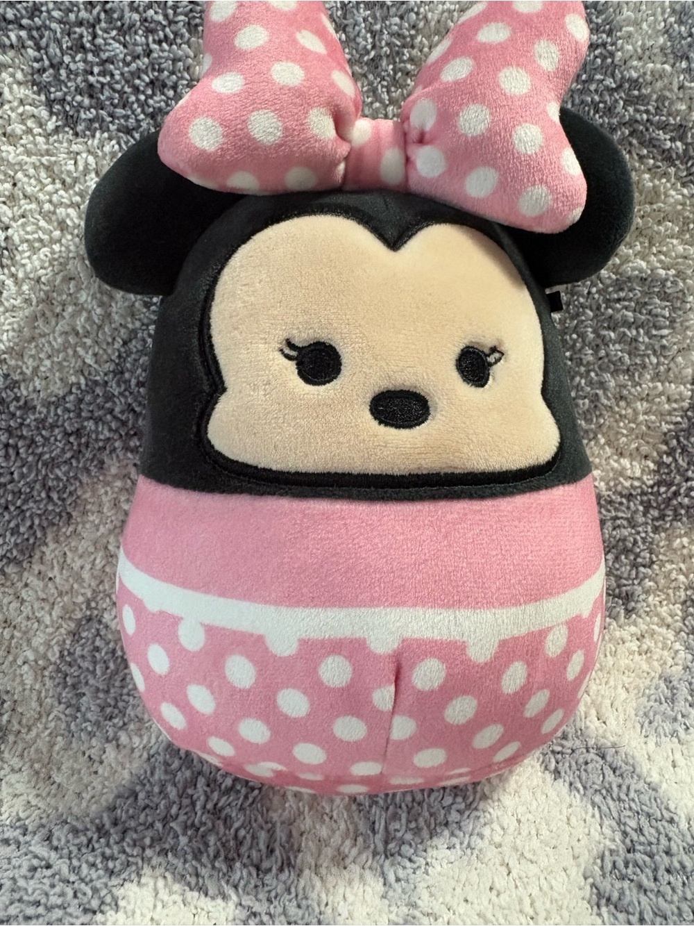 Squishmallows Pink Polka Dot Minnie Mouse Plush with Bow